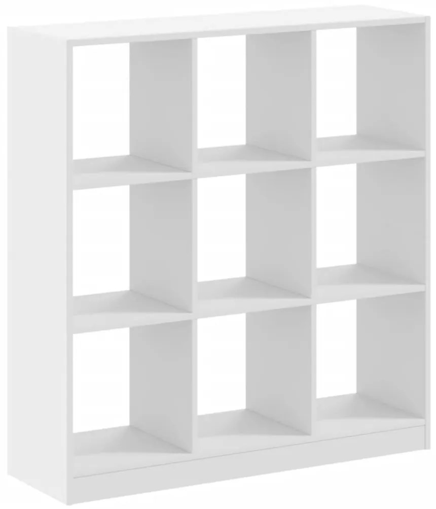 fehér szerelt fa könyvespolc 102 x 32 x 108 cm