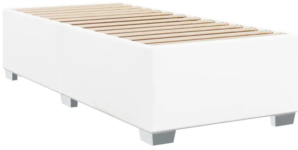 fehér műbőr ágykeret 100x200 cm