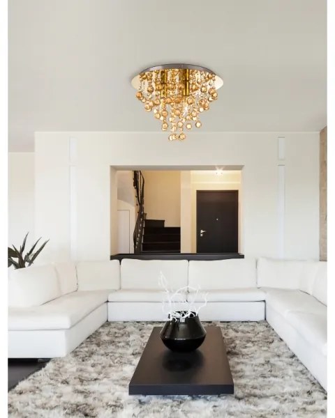 Globo 63040345X - Mennyezeti lámpa LONDON 3xE14/40W/230V átm. 38 cm arany