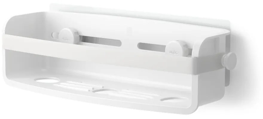 Fehér öntapadós újrahasznosított műanyag fürdőszobai polc Flex Adhesive – Umbra