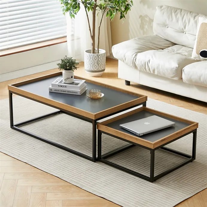 Dohányzóasztal 100 × 60 × 39 cm MDF tölgy CT-613 OAK
