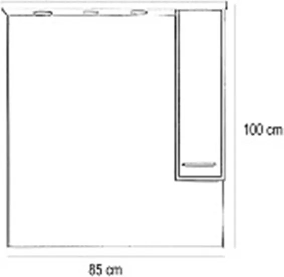 Nerva 85 komplett fürdőszobabútor, Sonoma tölgy