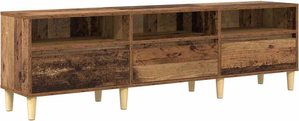 vidaXL TV szekrény fiókkal Öreg fa 150 x 30 x 45 cm Faanyag