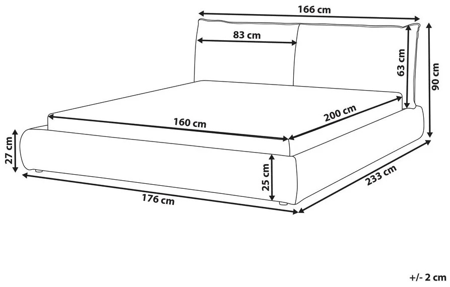 Franciaágy 160 cm Vetiver (szürkésbarna) (ágyráccsal). 1076465