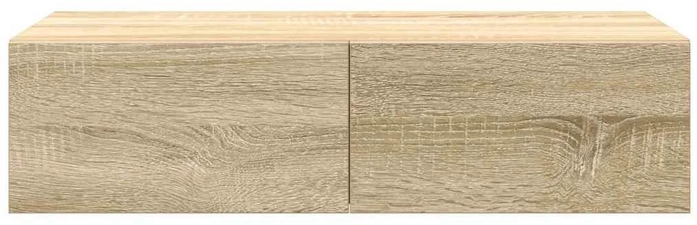 Falipolc fiókokkal sonoma tölgy 60x26,5x15 cm műszaki fa