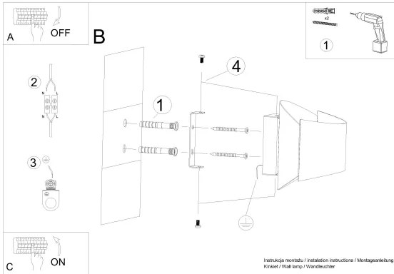 Sollux SL.1188 - TONI fali lámpa 1xG9/8W/230V fehér