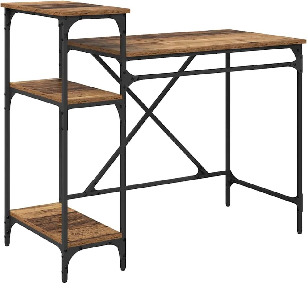 vidaXL Asztal Öreg fa 105 x 50 x 90 cm Faanyag