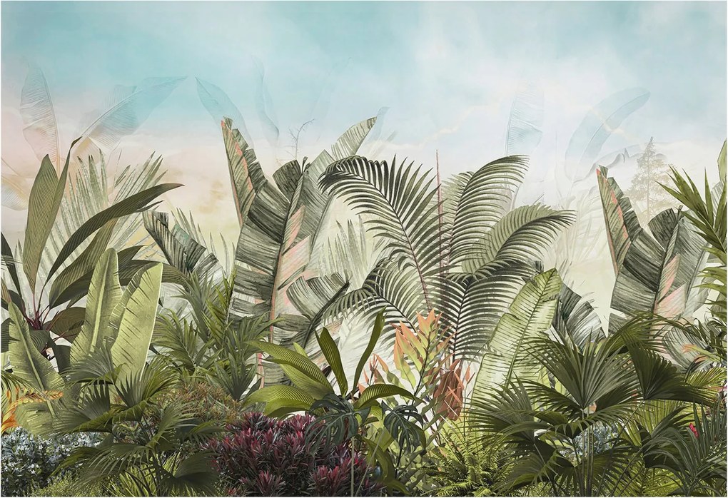 Fotótapéta Flizelin Dekoratív az irodába Trópusi paradicsom 152x104 Ragasztó