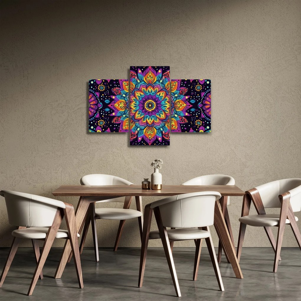 Kép - Kaleidoszkópos mandala (90x60 cm)