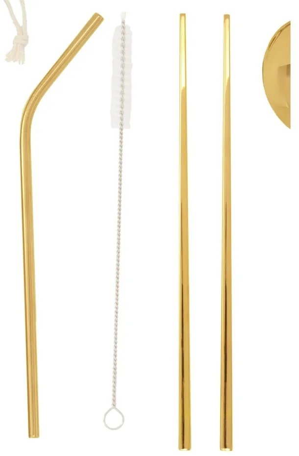 Aranyszínű rozsdamentes acél evőeszköz készlet 6 db-os Mimo – Premier Housewares