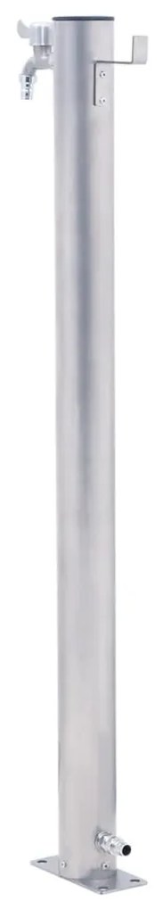 kerek rozsdamentes acél kerti oszlop típusú vízcsap 80 cm