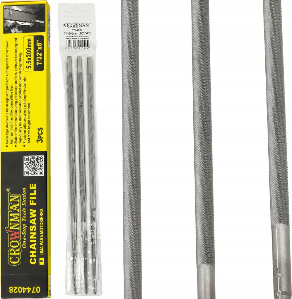 Láncfűrész élező reszelő 5,5x200mm 3 db