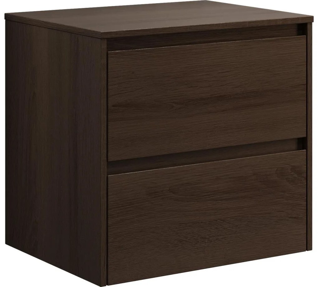 TRONDHEIM 60 cm-es mosdóhoz való fürdőszobaszekrény, dió