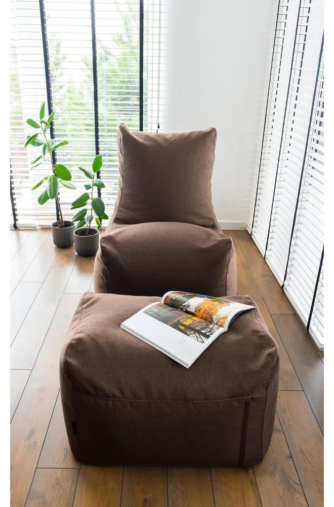 Barna babzsákfotel Plus 70 Lounge – SLOWDOWN