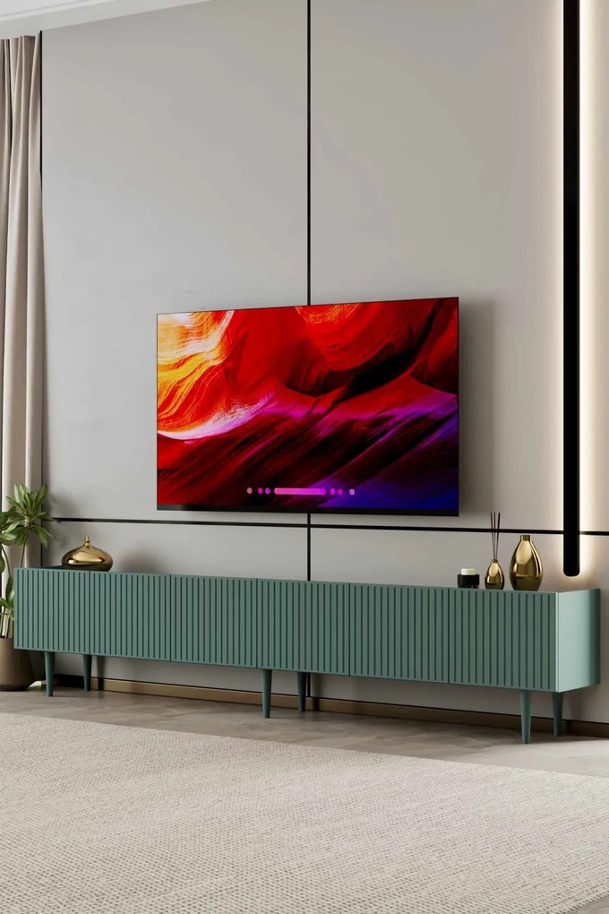 Capella TV-állvány, zöld, 240 cm