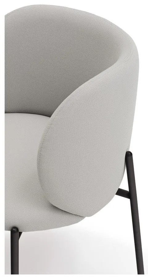 Világosszürke kárpitozott étkezőfotel szett 2 db-os Mogi – Teulat