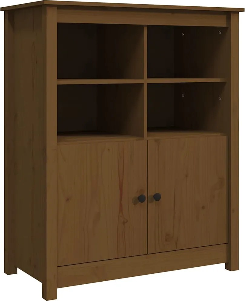 vidaXL mézbarna tömör fenyőfa tálalószekrény 83x41,5x100 cm