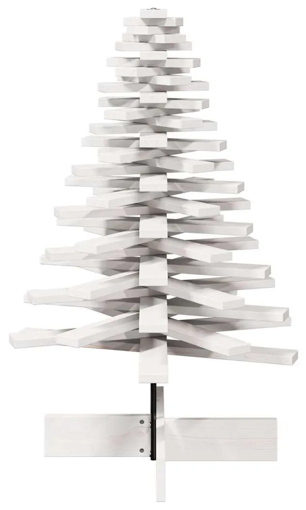 vidaXL fehér tömör fenyőfa karácsonyfa-dekoráció 100 cm