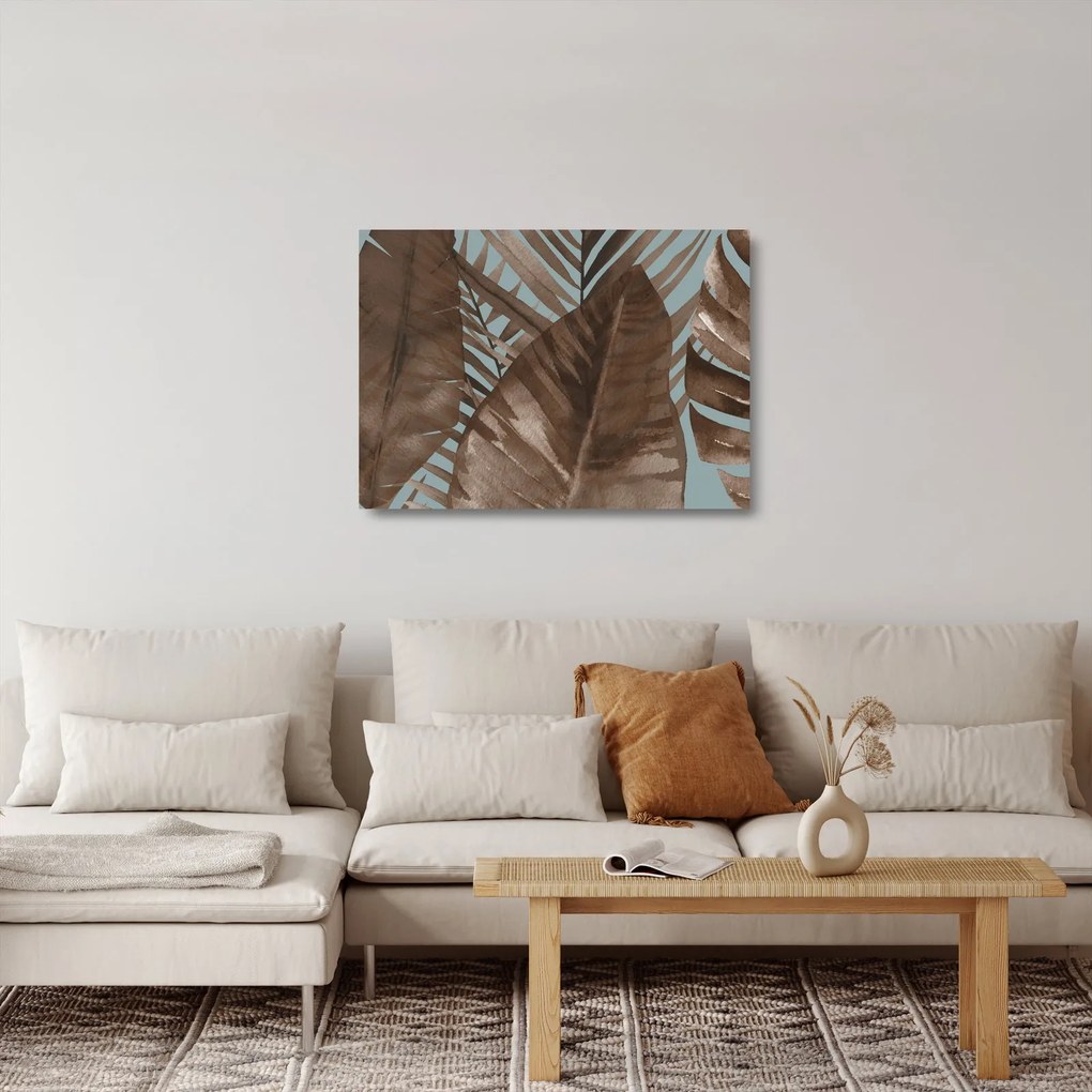 Kép - Pálma levél, akvarell (üvegen) (70x50 cm)