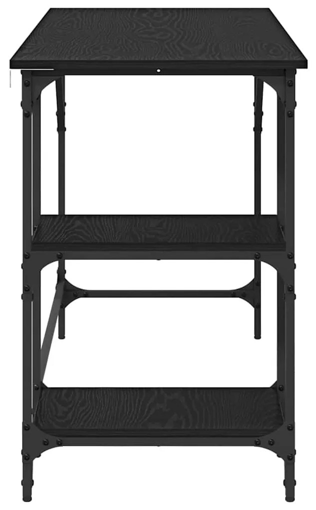 vidaXL Asztal Fekete tölgy 120 x 50 x 75 cm Faanyag