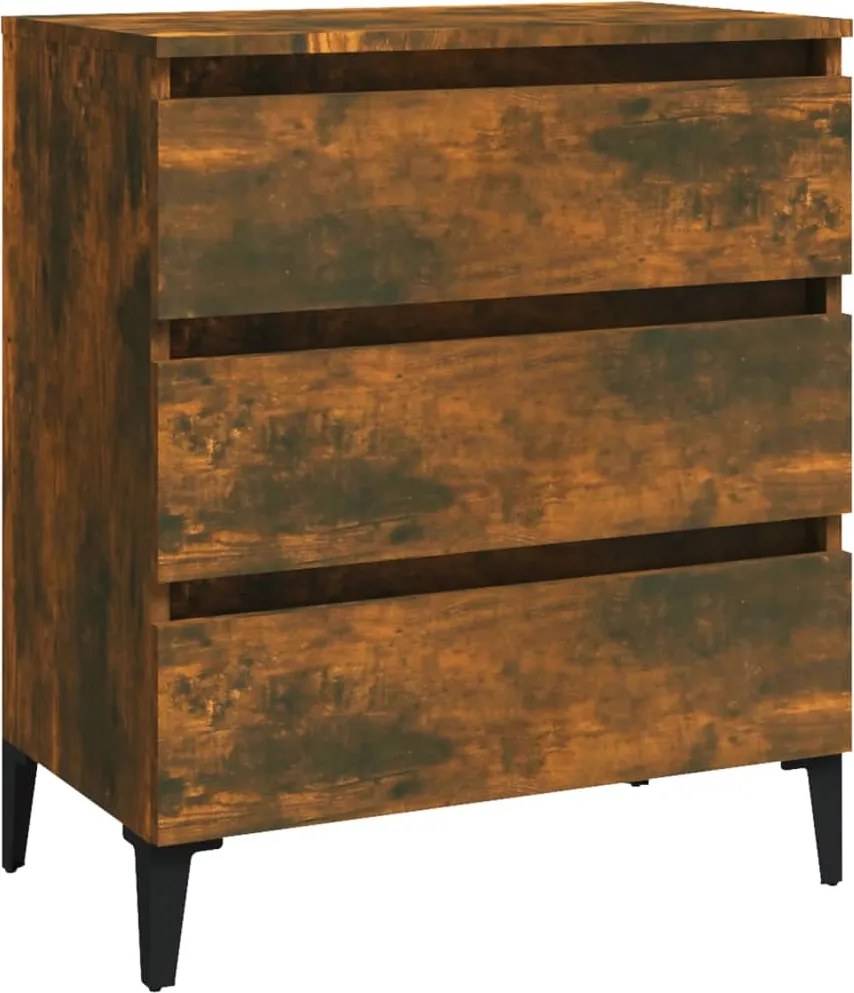 vidaXL füstös tölgy színű szerelt fa tálalószekrény 60 x 35 x 69 cm