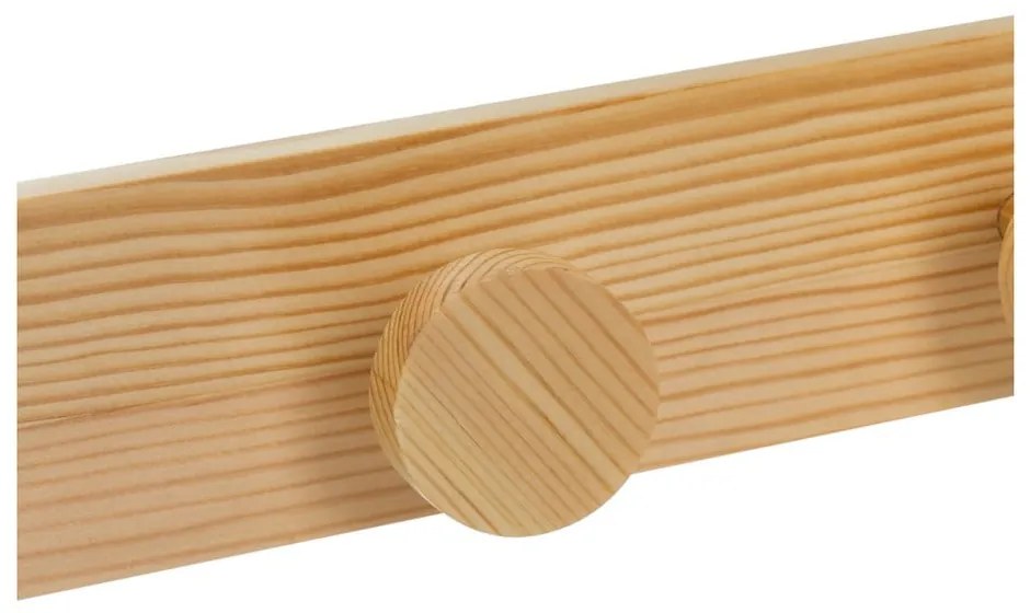 Natúr színű borovi fenyő fali fogas 40 cm Anillos – Casa Selección