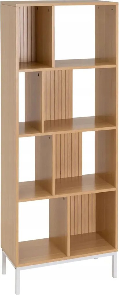 Lines Álló könyvespolc 63x29,8x159 cm Nyitott Barna 8 polc dekoráció