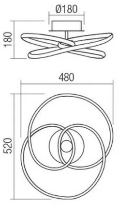 Redo 01-2189 - LED Dimmelhető mennyezeti lámpa SINTRA LED/40W/230V