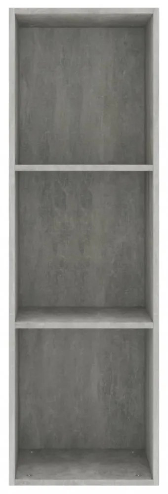 betonszürke szerelt fa könyv-/TV-szekrény 36 x 30 x 114 cm