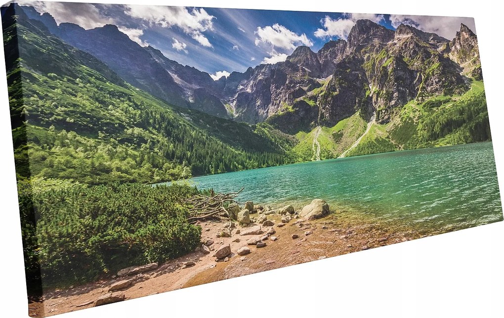 Vászonkép Tátra hegy 130x50 Tengerszem 2