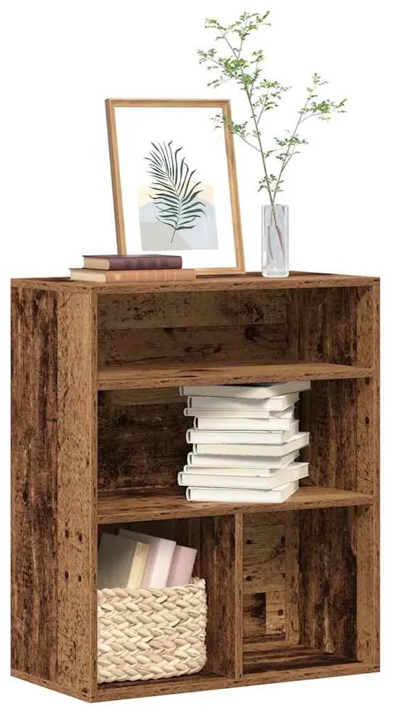 könyvszekrény antik fa 60x30x71,5 cm szerelt fa