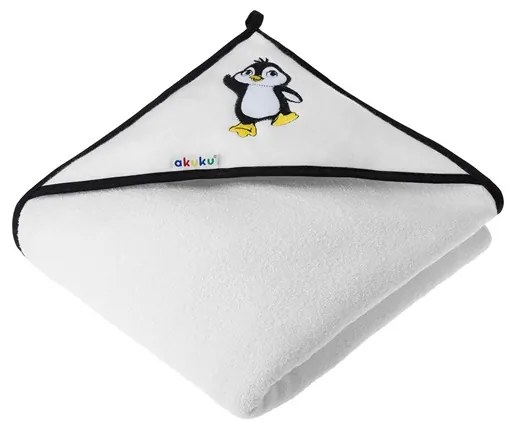AKUKU | Nem besorolt | Gyerek törölköző 100x100 Akuku fehér pingvin | Fehér |