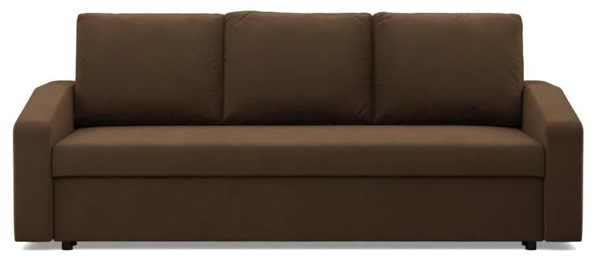 Zeus kanapéágy, szövet anyag, bonell töltet, döntött kartámasz, barna