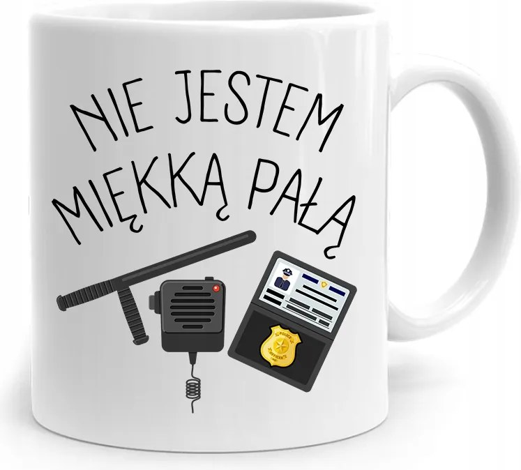 Bögre Rendőrnek Nem Vagyok Puha Bögre, fényképes nyomattal