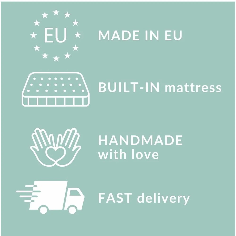 Sötétszürke ágyneműtartós boxspring ágy 180x200 cm Voyage – Maison de Rêve