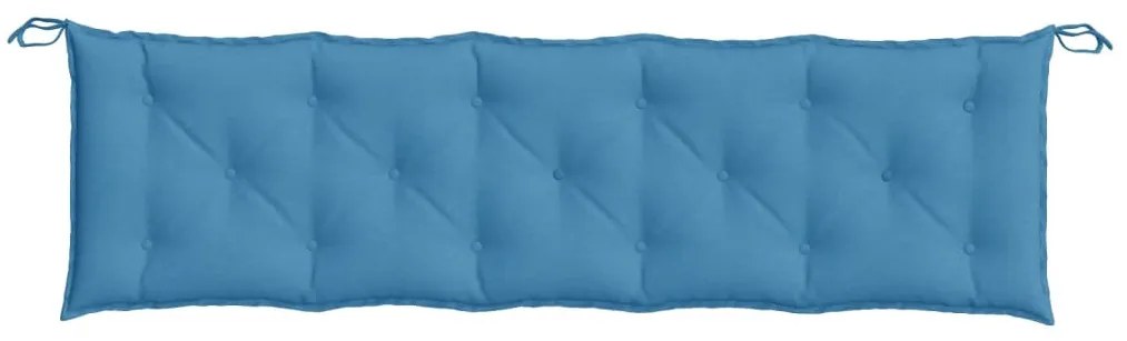 2 db melange kék szövet kerti padpárna 180 x 50 x 7 cm