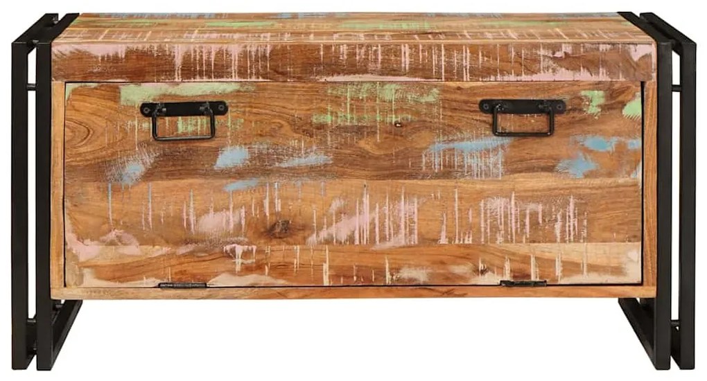 Cipőszekrény Barna 90 x 38 x 45 cm tömör újrahasznosított fa