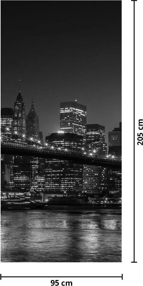 Fotótapéta ajtóra - Brooklyn híd New Yorkban (95x205cm)