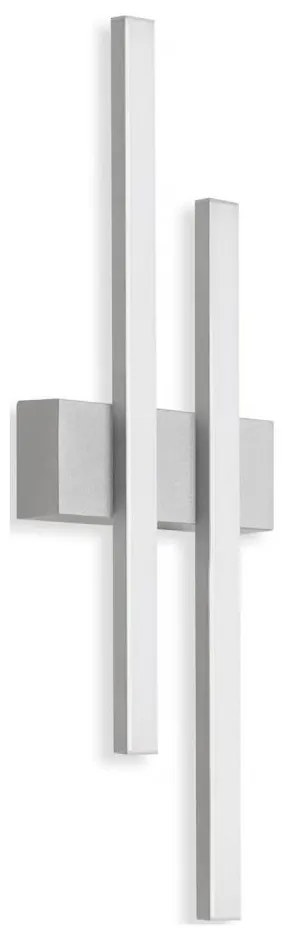 Telefunken - LED kültéri fali lámpa 2xLED/4W/230V IP44 ezüst