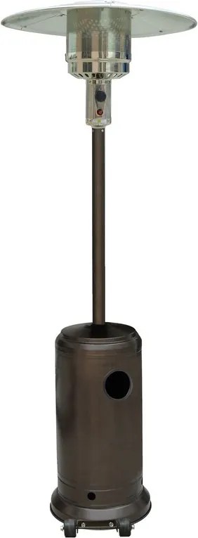 Gáz teraszfűtő szabályozóval és védőburkolattal, bronz