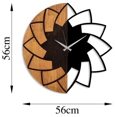 Fali óra 56 cm átmérő, 1xAA, fa/fém kivitel