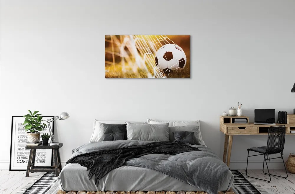 Canvas képek A labda sárga fű háttér 125x50 cm