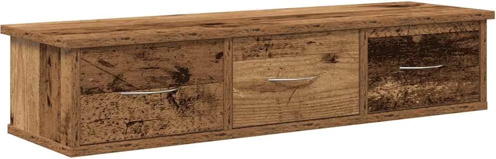 vidaXL antik fa színű szerelt fa faliszekrény 88x26x18,5 cm