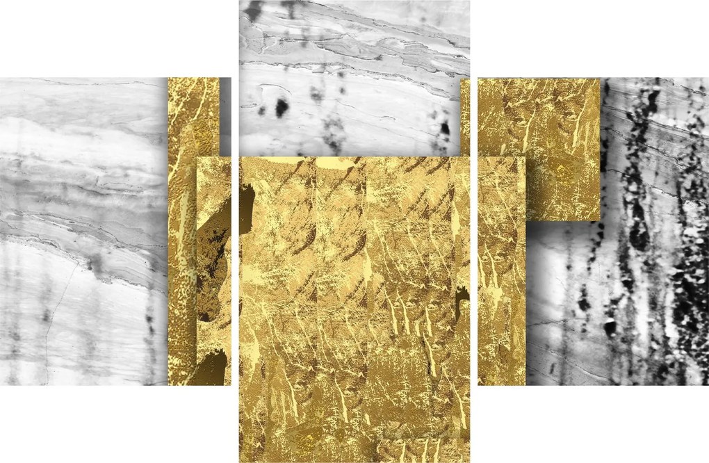 Kép - Arany négyzetek N⁰1 (90x60 cm)