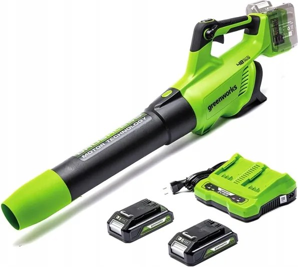 Akkumulátoros axiális fúvó 193 km/h 2 x 24 V 3,8 kg Greenworks