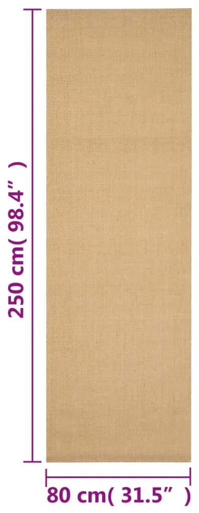 természetes szizálszőnyeg 80x250 cm