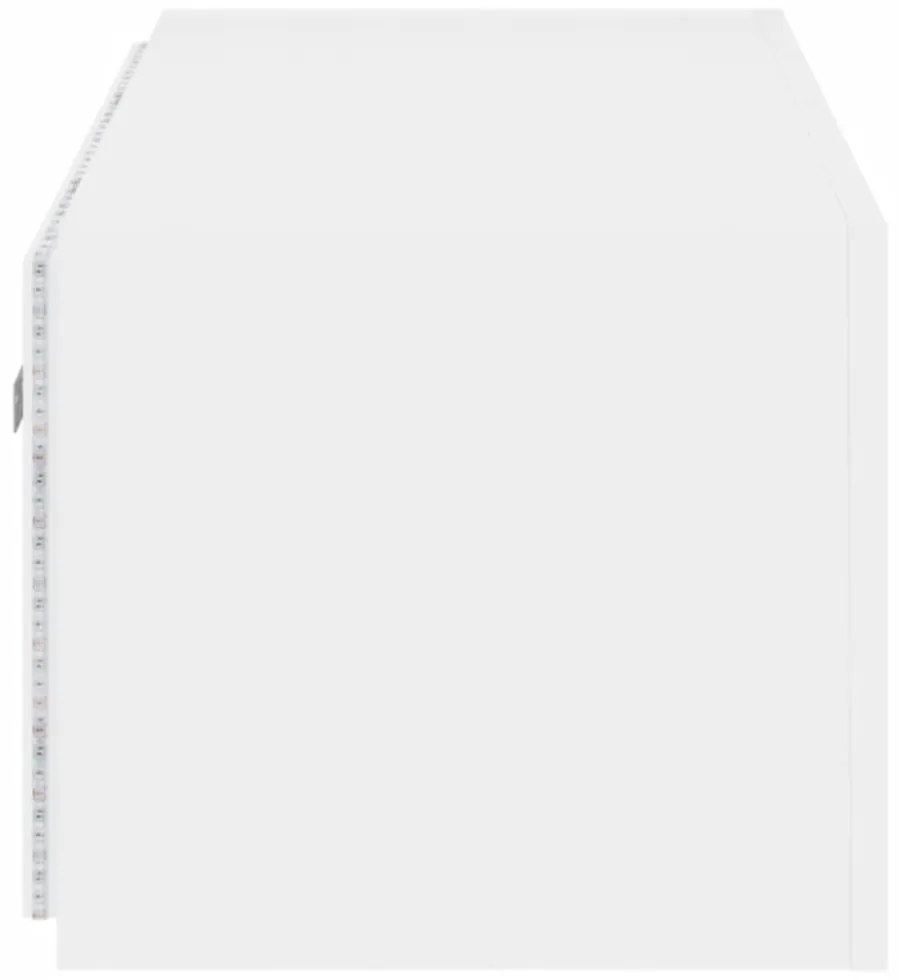 fehér falra szerelhető TV-szekrény LED-lámpákkal 80x35x31 cm