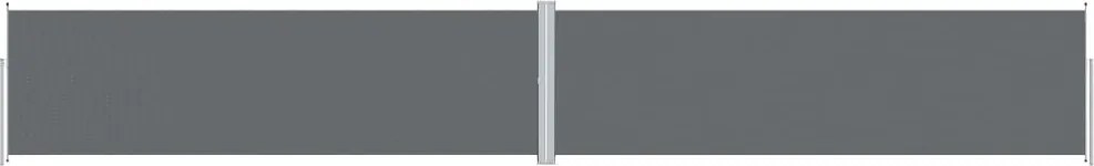 vidaXL antracitszürke behúzható oldalsó napellenző 180 x 1200 cm