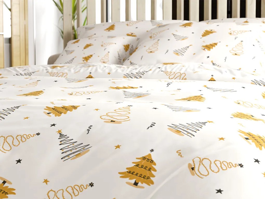 Pamut ágynemű FROST & GOLD fehér Ágyneműhuzat mérete: 70 x 90 cm | 140 x 200 cm