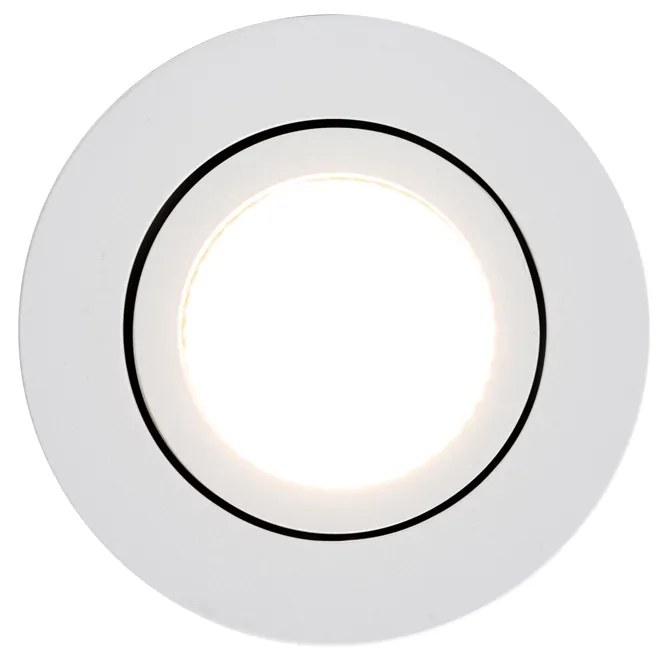 Süllyesztett spotlámpa fehér 6,8 cm LED-del 545 lm szabályozható IP23 - Gaius